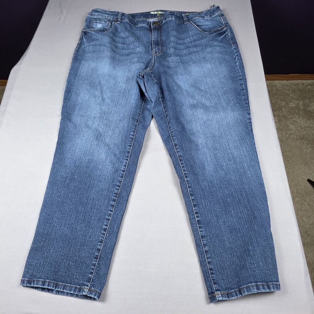 Style & Co Jeans Women's Plus Size 22W Curvy Fit High Rise Medium Wash Short